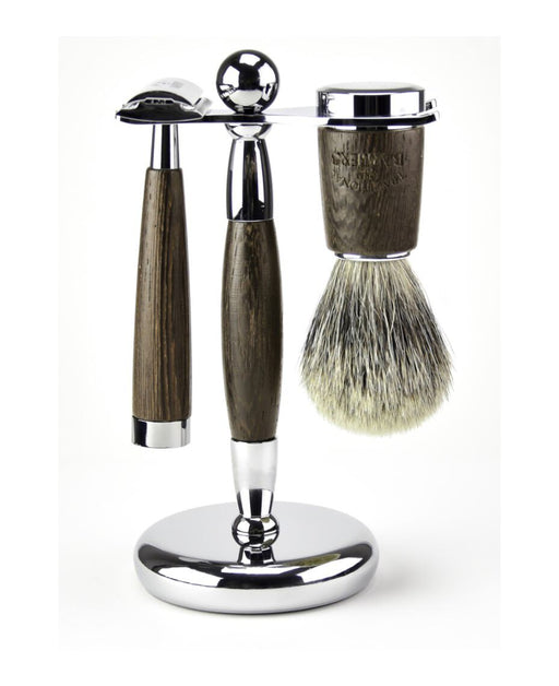 Wahl Traditional Barbers 3 Piece Wenge Wood Shave Set