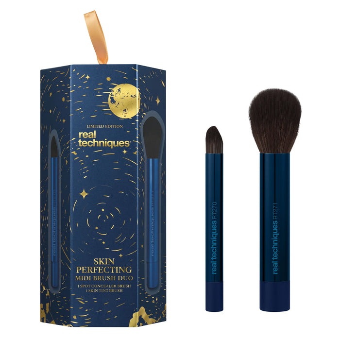 Real Techniques Starlight Skin Perfecting Midi Brush Duo