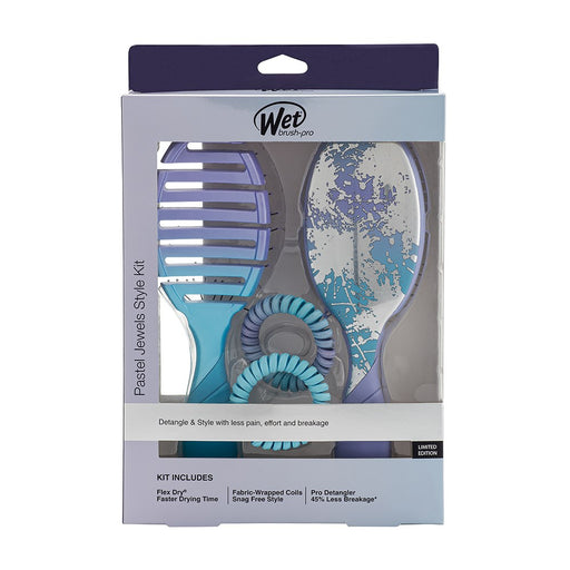 Wet Brush Pro Pastel Jewel Detangling Kit