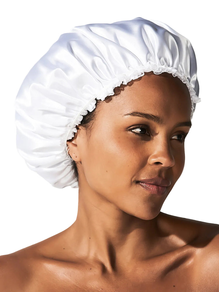 Betty Dain Creations Satinette Sleep Cap - White