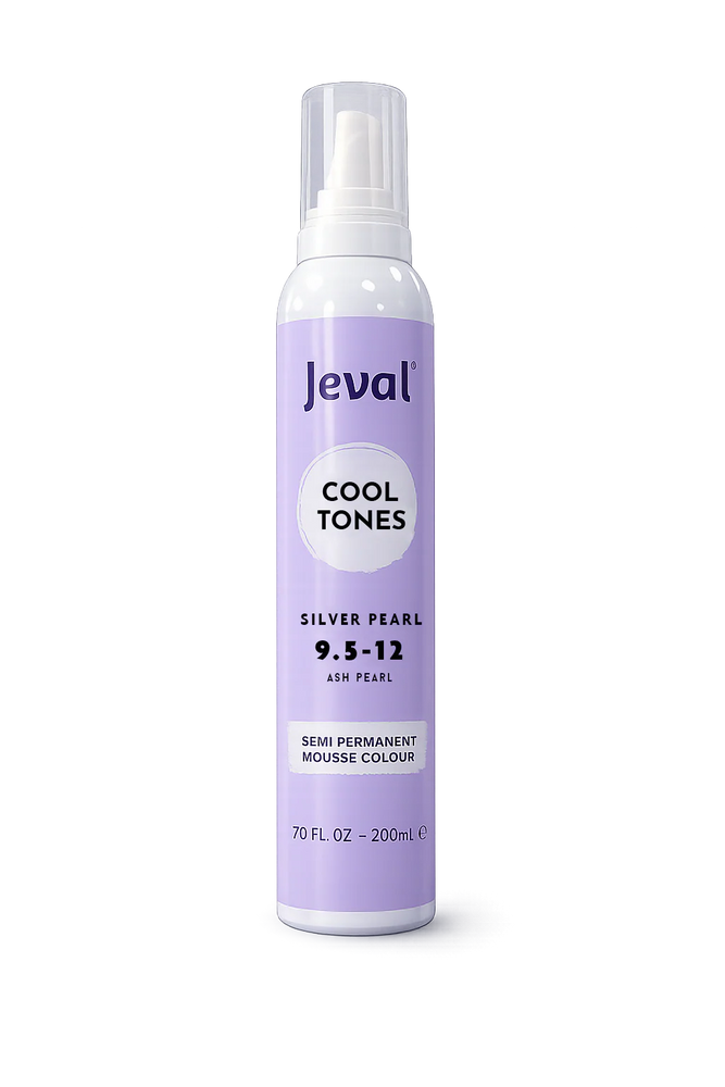 Jeval Cool Tones Silver Pearl Semi Permanent Mousse Colour - 9.5-12