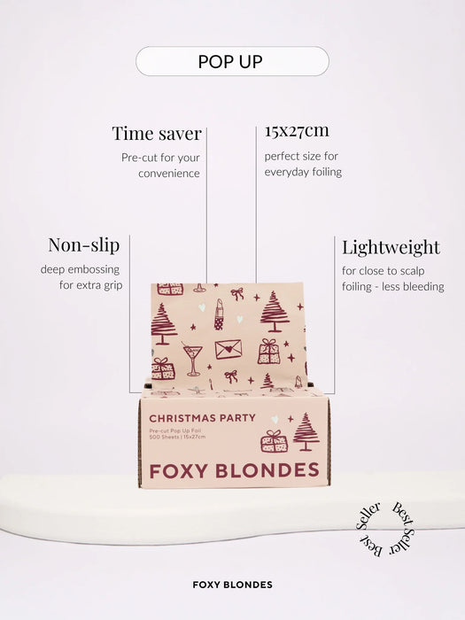 Foxy Blondes Christmas Party Pop Up Foil