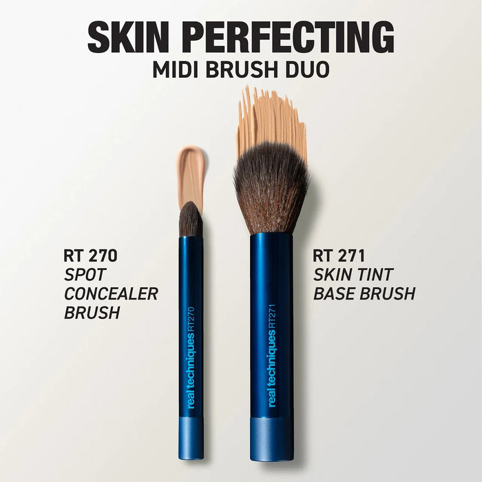 Real Techniques Starlight Skin Perfecting Midi Brush Duo