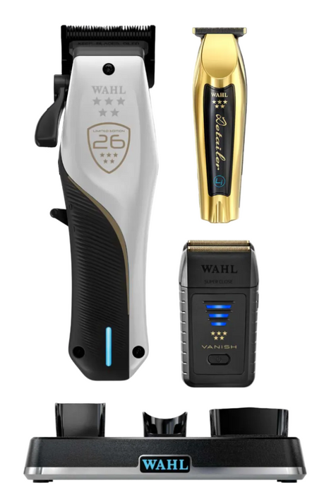 Wahl Vapor CE Clipper, Gold Detailer, Vanish Shaver & Power Station Combo - June Deals!