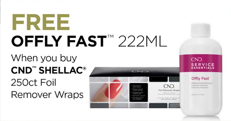 CND Foil Remover Wrap & Free 222ml Offly Fast - July Promo!
