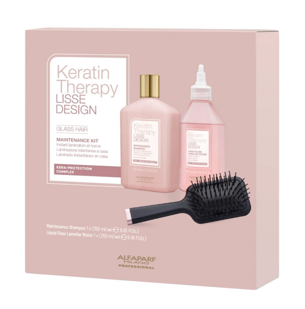Alfaparf Keratin Therapy Lisse Design Glass Hair Maintenance Kit
