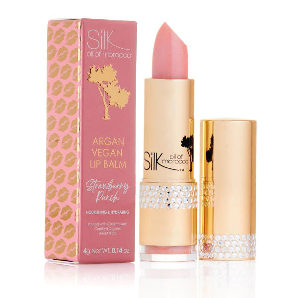 Silk Oil of Morocco Argan Vegan Lip Balm - Strawberry Punch