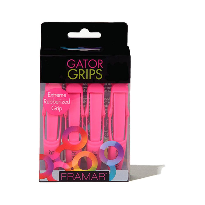 Framar Pink Gator Clips - 4pc