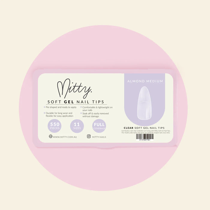 Mitty Almond Full Cover Nail Tips