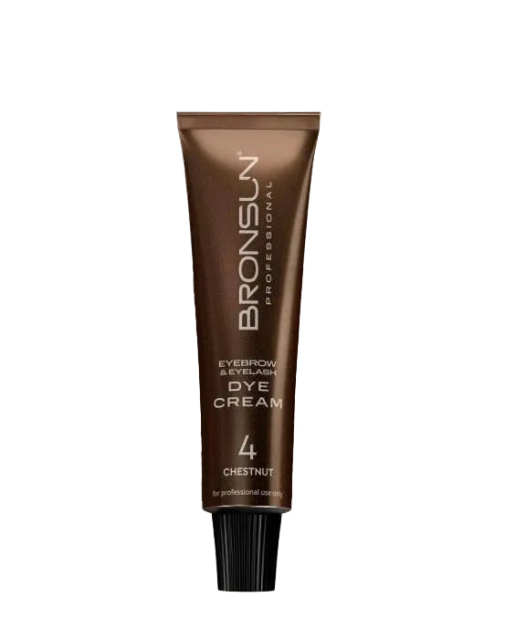 Bronsun Eyelash & Eyebrow Dye Cream - Chestnut #4