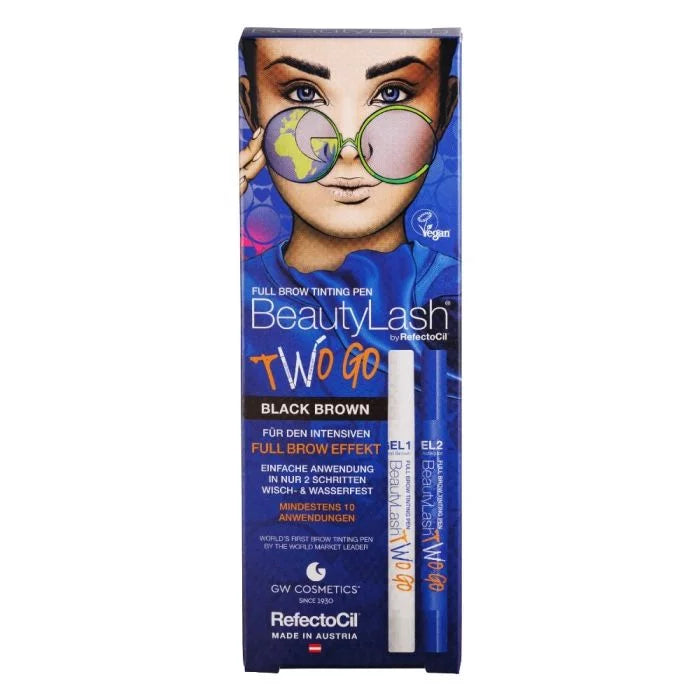 BeautyLash Two Go Full Brow Tinting Pen - Black Brown