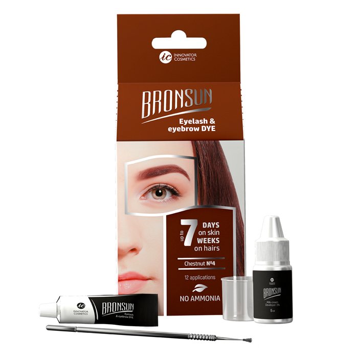 Bronsun Eyelash And Eyebrow Dye Trial Kit Chestnut #4