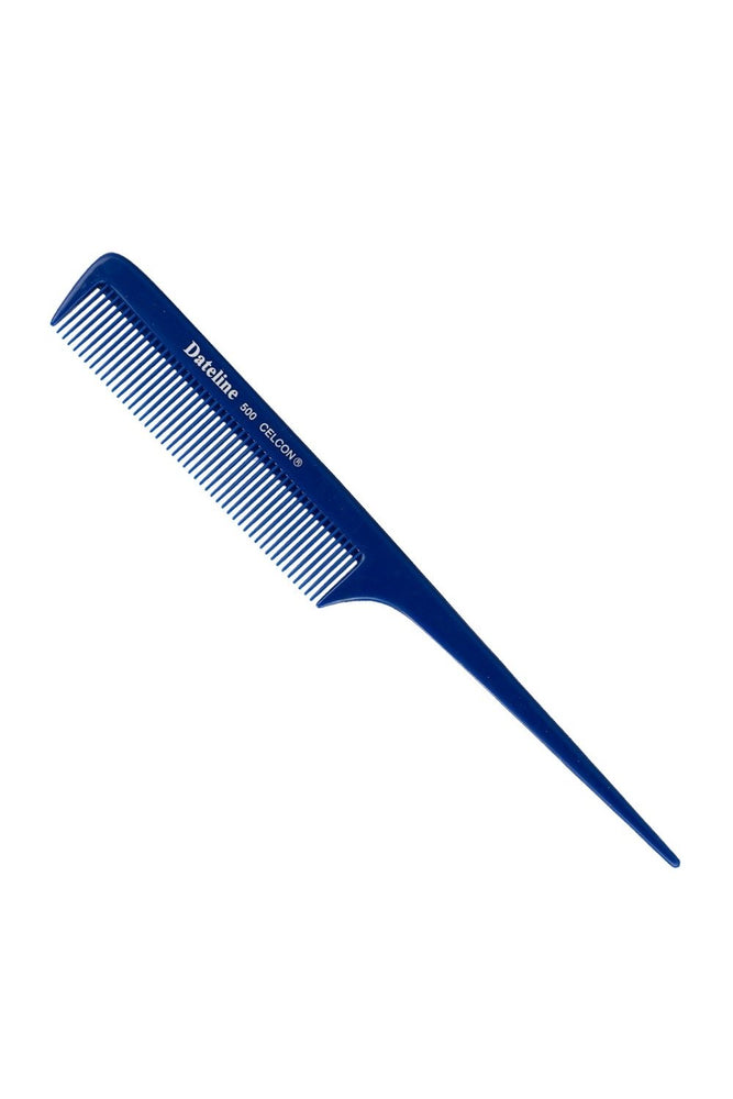 Celcon Comb Blue Celcon 500 Regular Plastic Tail Comb - 20cm — Beauty Supply Group