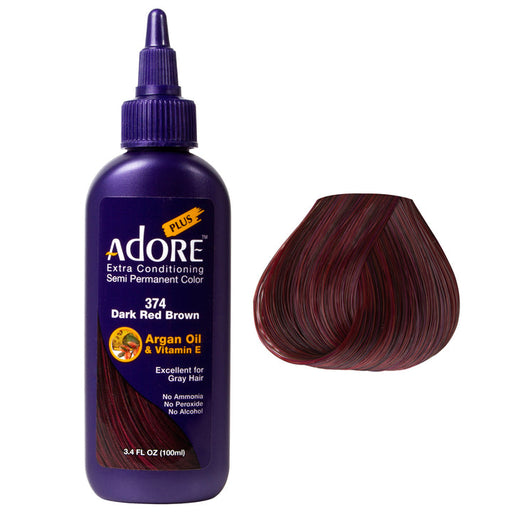 Adore Plus Semi Permanent Hair Color Dark Red Brown