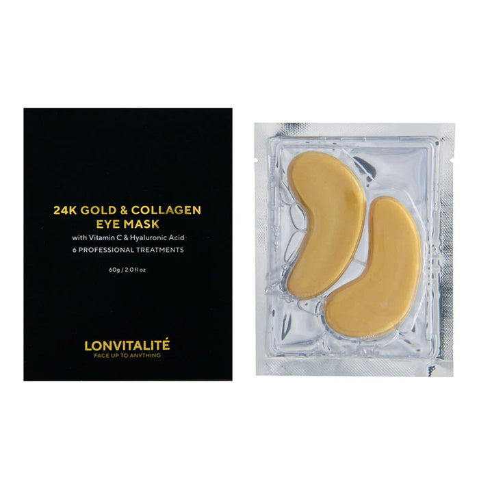 Lonvitalite 24k Gold & Collagen Eye Masks 6pk