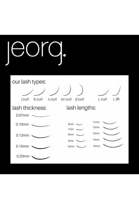 Jeorg. Ellipse Lash Mixed Tray C Curl 9-14mm