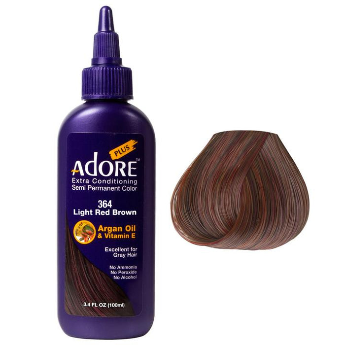 Adore Plus Semi Permanent Hair Color Light Red Brown