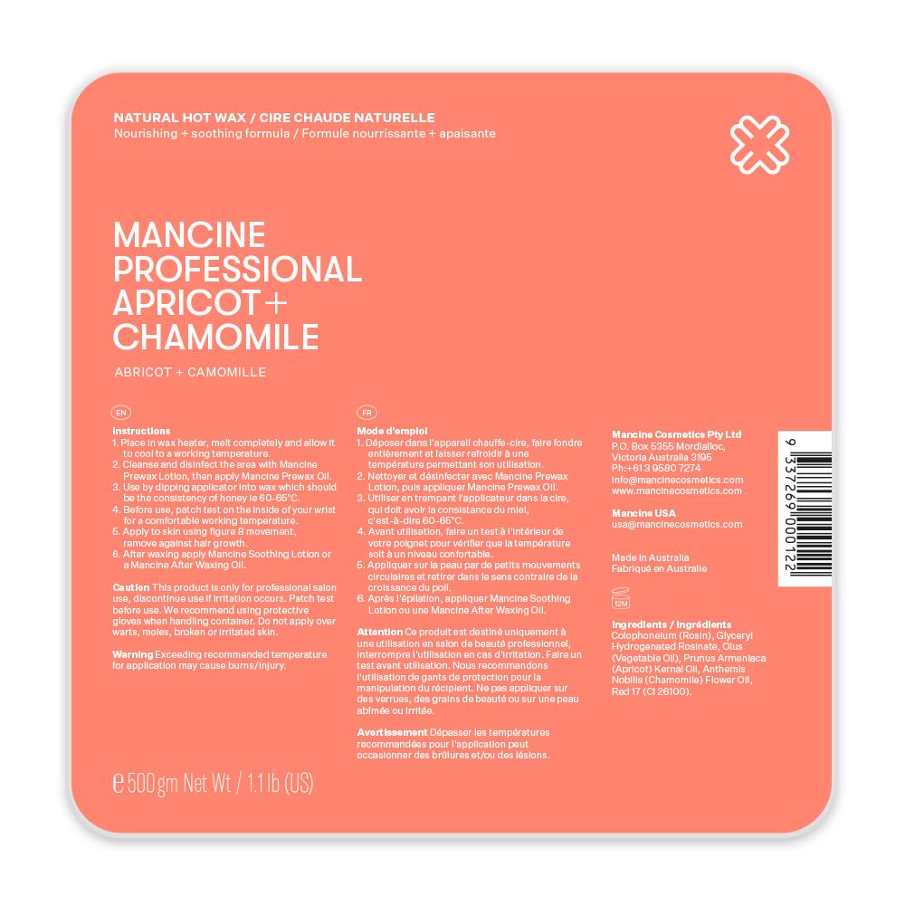 Mancine Apricot & Chamomile Hot Wax 500g