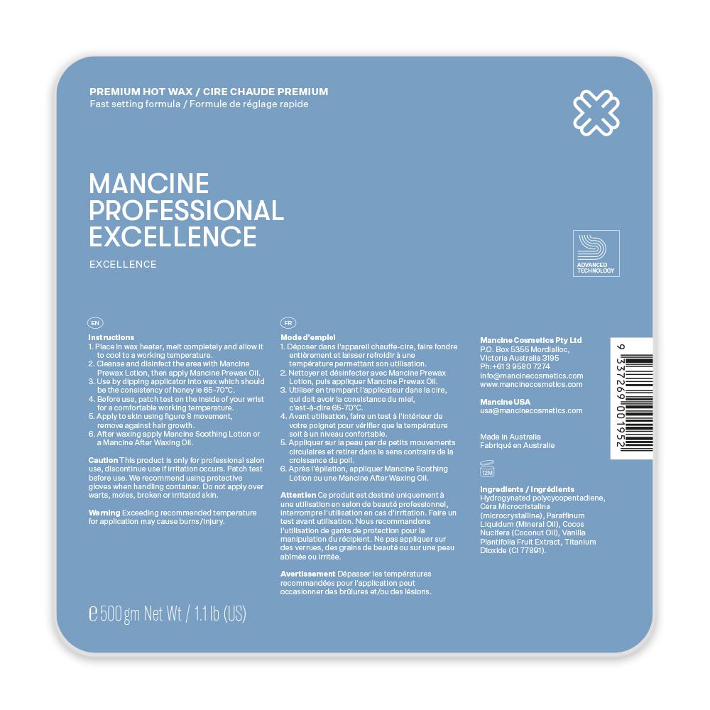 Mancine Excellence Hot Wax 500g