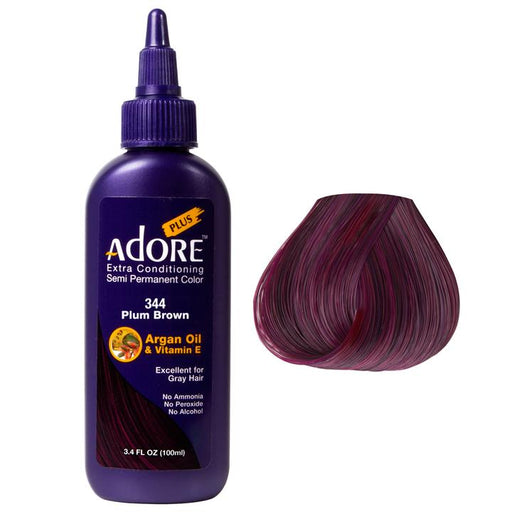 Adore Plus Semi Permanent Hair Color Plum Brown