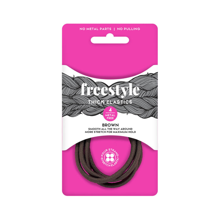 Freestyle Thick Elastics Metal Free 4pk