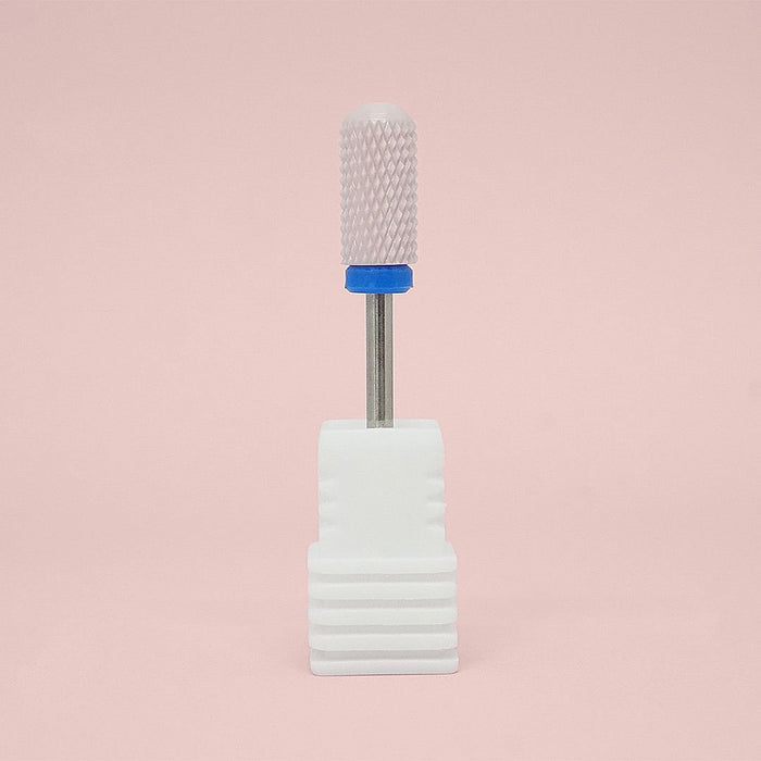 Mitty Pink Ceramic Smooth Top Barrel Nail Drill Bit - Medium