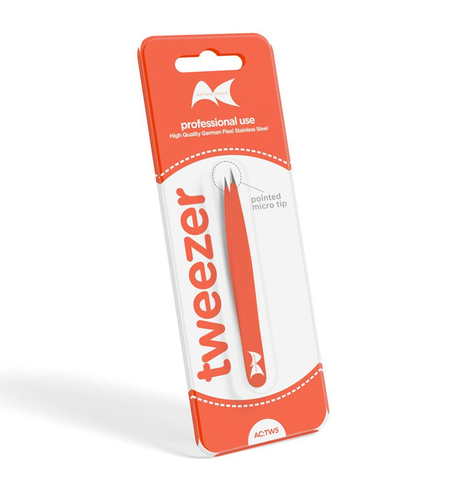 Artists Choice Pointed Micro Tip Tweezer Orange